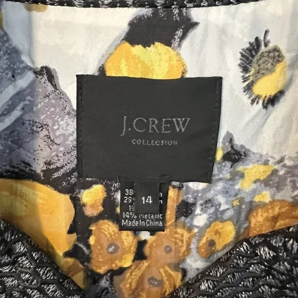 J. Crew Collection Women’s Gray Size Jacket Coat Blazer Rayón Silk Blend Belt - Picture 3 of 12